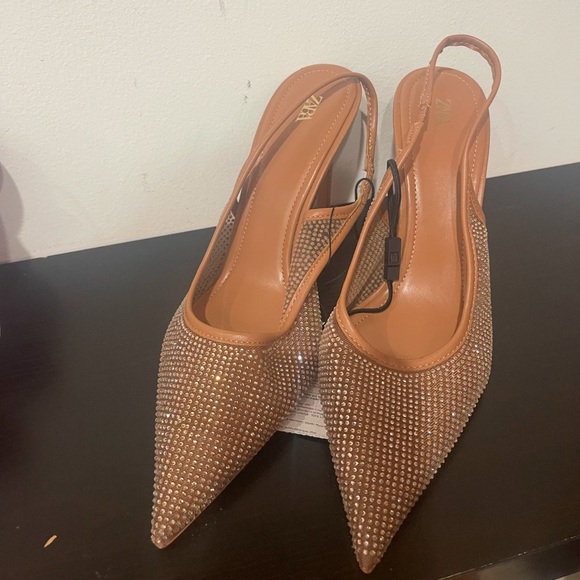 NWT Zara sparkled heels size 11 - Picture 3 of 3